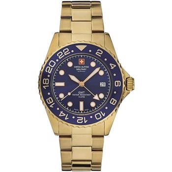 Master Diver GMT Sølv & Rosenguld / Rustfrit stål RHQ 515.24H Herre ur fra Swiss Alpine Military, 7052.1155
